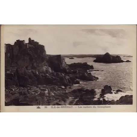 Carte postale 22 - Ile-de-Brehat - Les rochers du Semaphore - Non voyage - Dos divise... Achat Immédiat