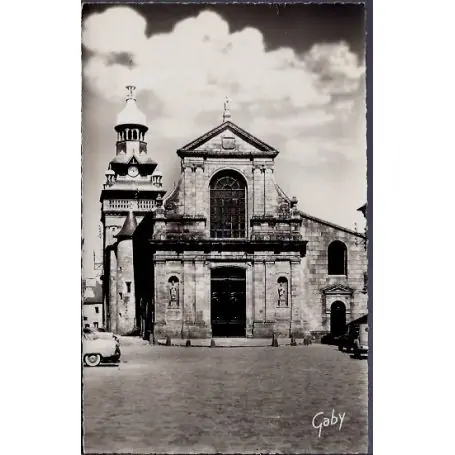 Carte postale 22 - Moncontour - L' eglise Saint-Mathurin - Voyage - Dos divise... Édition Limitée