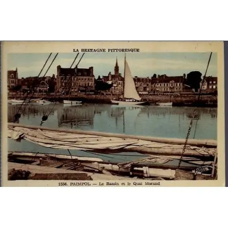 Vente Flash Carte postale 22 - Paimpol - le bassin et le quai Morand - Non voyage - Dos divise...