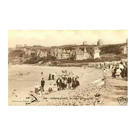 Carte postale 22 - Perros-Guirec - La plage de Trestraou Remise