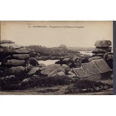 Carte postale 22 - Ploumanach - Vue generale et le chapeau de Napoleon- Non voyage - Dos d... Satisfait Ou Remboursé