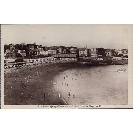 Carte postale 22 - Saint Quay-Portrieux - La plage - Non voyage - Dos divise... Marque