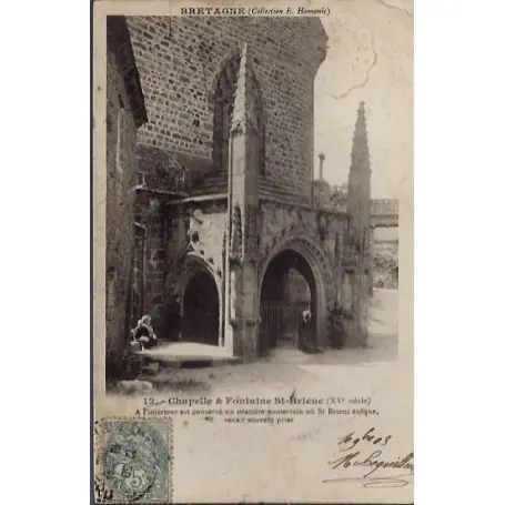 Carte postale 22 - Saint-Brieuc - Chapelle et fontaine- Voyage - Dos non divise... Super Prix