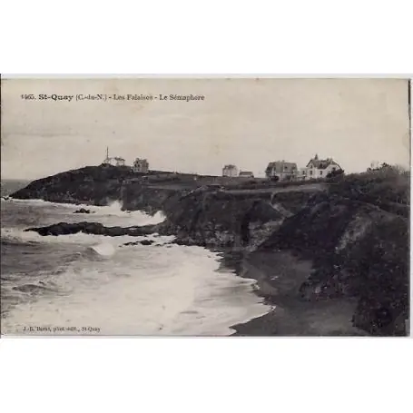 Offre Du Jour Carte postale 22 - St Quay - Les falaises - Le semaphore - Voyage - Dos divise