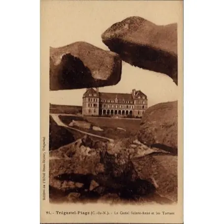 Carte postale 22 - Tregastel-Plage - Le Castel Sainte-Anne et les Tortues - Non voyage - D... Meilleur Prix