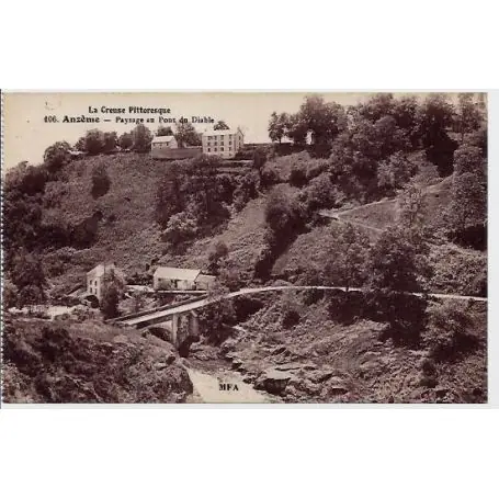 Prix Bas Carte postale 23 -- Anzeme - La creuse pittoresque - Paysage au pont du diable - Voyage - Do