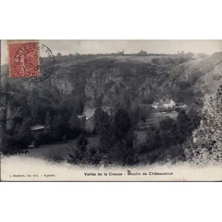 Quantité Limitée Carte postale 23 - Chateaubrun - Vallee de la Creuse - Moulin de Chateaubrun - Voyage - D...