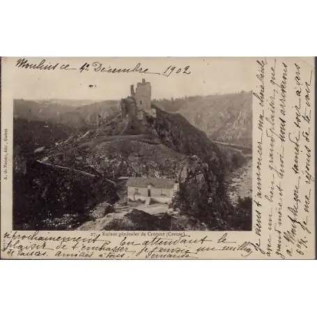 Tendance Carte postale 23 - Crozant - Ruines generales de Crozant - Voyage - Dos non divise...