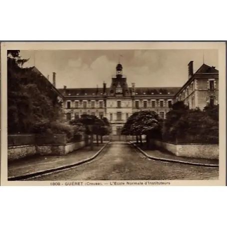 Promotion Saisonnière Carte postale 23 - Gueret - L' ecole Normale d ' instituteurs - Voyage - Dos divise...