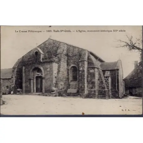 Dernier Modèle Carte postale 23 - Toulx-Ste-Croix - L' eglise, monument historique XIIeme siecle - Voyag...