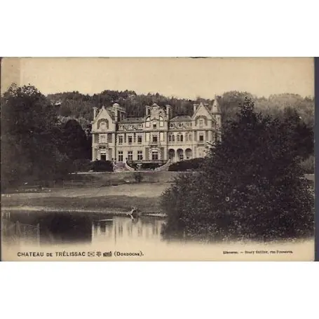Carte postale 24 - Chateau de Trelissac - Non voyage - Dos divise... Prix Cassé