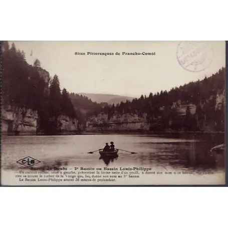 Carte postale 25 - Bassin du Doubs - Bassin Louis-Philippe - Non voyage - Dos divise... Prix Cassé