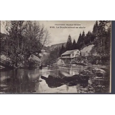 Carte postale 25 - Frontiere Franco-Suisse - Le Doubs avant sa chute - Non voyage - Dos d... Tendance