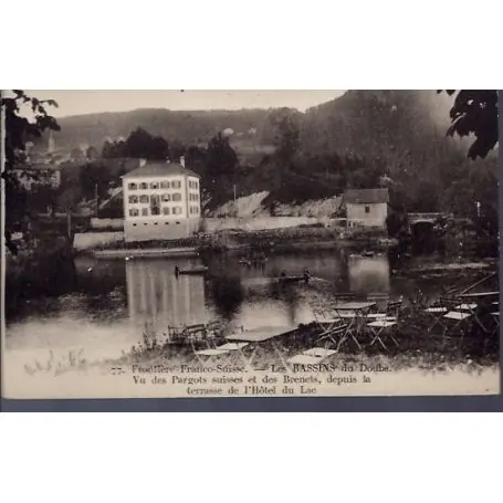 Top Qualité Carte postale 25 - Frontiere Franco-Suisse - les Bassins du Doubs - Vu des Pargots suisse...