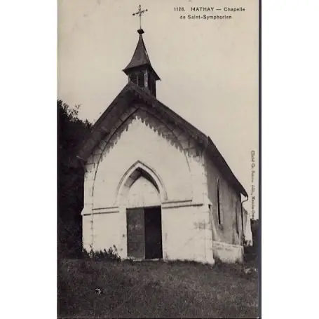 Bon Marché Carte postale 25 - Mathay - Chapelle de Saint-Symphorien - Non voyage - Dos divise...