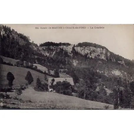 Artisanat Carte postale 25 - Route de Maiche a Chaux-de-fond - La cendree - Non voyage - Dos divise...