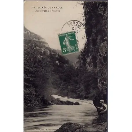 Réduction Carte postale 25 - Vallee de La Loue aux gorges de Noailles - Voyage - Dos divise...
