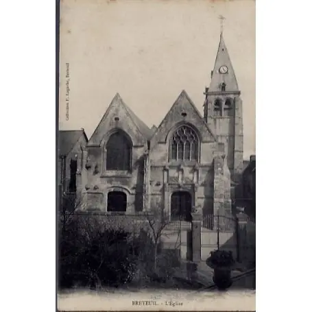 Quantité Limitée Carte postale 27 - Breteuil - L 'eglise - Non voyage - Dos divise...