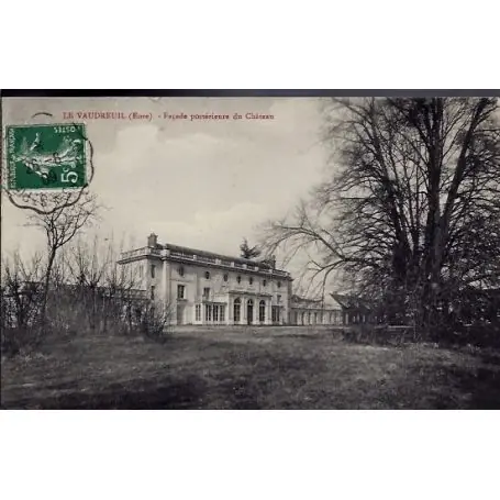 Carte postale 27 - Le Vaudreuil - Facade posterieure du chateau - Voyage - Dos divise... Haute Qualité