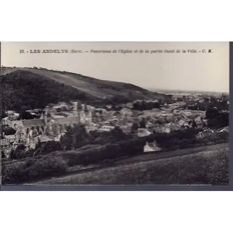 Carte postale 27 - Les Andelys - Panorama de l' eglise et de la partie Ouest de la Ville ... Affaire À Saisir