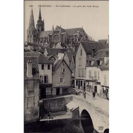 Seulement Aujourd’hui Carte postale 28 - Chartres - La Cathedrale - Vue prise du Pont Bouju - Non voyage - Dos...