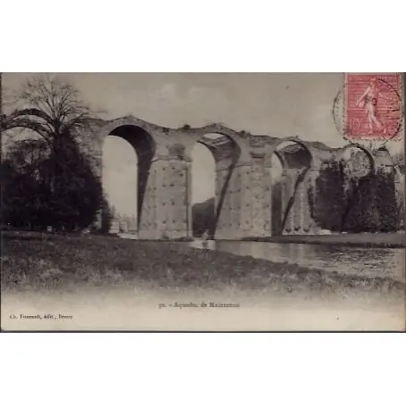 Carte postale 28 - Aqueduc de Maintenon - Voyage - Dos divise... Remise