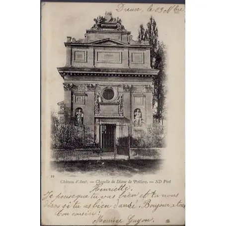Super Prix Carte postale 28 - Environs de Dreux - Chateau d ' Anet - Chapelle de Diane de Poitiers -...