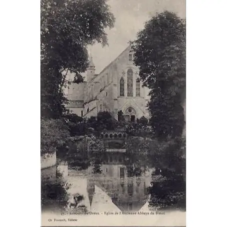Carte postale 28 - Environs de dreux - Eglise de l'ancienne Abbaye du Breuil - Non voyage - Achat Immédiat