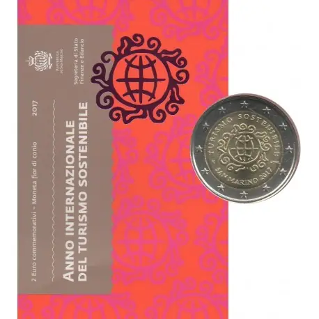 2 euro commémorative - Saint-Marin - 2017 - Année mondiale de la tourisme Solde