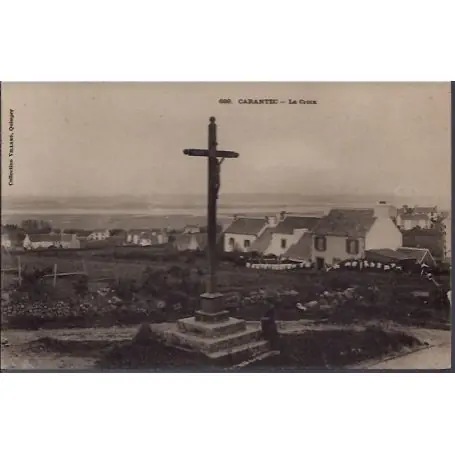 Carte postale 29 - Carantec - La croix - Non voyage - Dos divise... Vente Directe