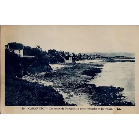 Carte postale 29 - Carantec - La greve de Porspol, la greve blanche et les villas - Voyag... Artisanat