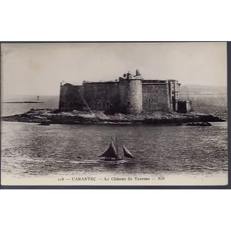 Carte postale 29 - Carantec - Le chateau du Taureau - Non voyage - Dos divise... Offre Du Jour