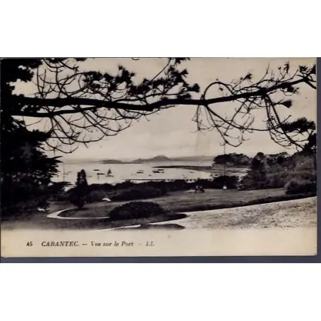 Carte postale 29 - Carantec - Vue sur le port - Voyage - Dos divise... Must-Have