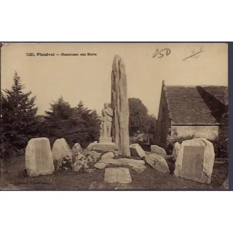 Carte postale 29 - Plozevet - Monument aux Morts - Non voyage - Dos divise... Dernier Modèle