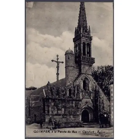 Expédié Aujourd’hui Carte postale 29 - Quimper - a la pointe du Raz - Comfort : eglise - Non voyage - Dos div...