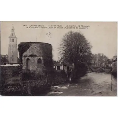 Carte postale 29 - Quimperle - Vue sur l'Elle - Le chemin du Minguen - Le clocher de Sainte- Commander Vite