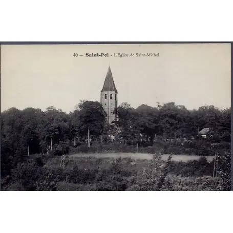 Carte postale 29 - Saint-Pol - l' eglise de Saint-Michel - Non voyage - Dos divise... Petit Prix