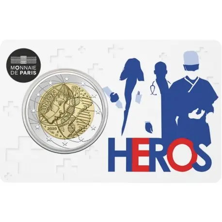 Pas Cher 2 euro commémorative - France - 2020 - La recherche médicale - Héros - Coincard