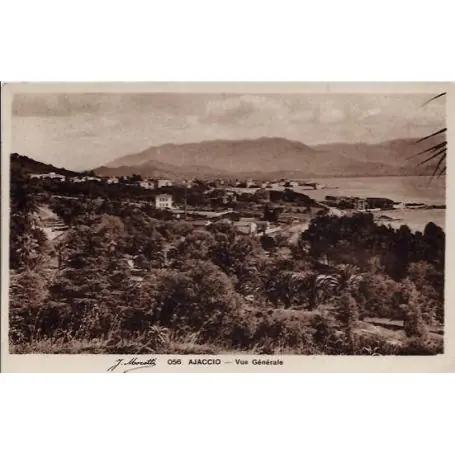 Carte postale 20 - Ajaccio - Vue Generale - Non voyage - Dos divise Artisanat