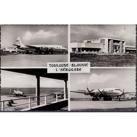 Gros Lot Carte postale 31 - Toulouse - Blagnac - L' aerogare - Voyage - Dos divise...