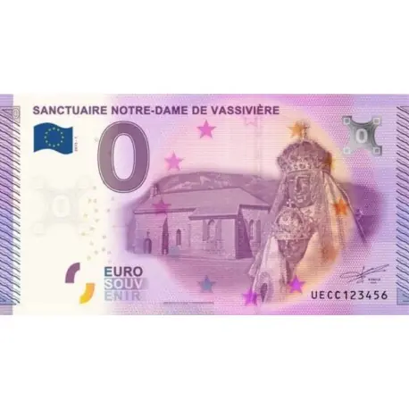 Billet souvenir - 63 - Sanctuaire Notre-Dame de Vassivière - 2015 Top Vente