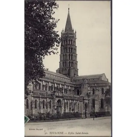 Carte postale 31 - Toulouse - Eglise Saint-Sernin - Voyage - Dos divise... Produit De Marque