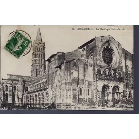 Commander Maintenant Carte postale 31 - Toulouse - La Basilique Saint-Sernin - Voyage - Dos divise...