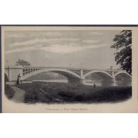 Carte postale 31 - Toulouse - Pont St-Michel - Non voyage - Dos non divise... Livraison Express