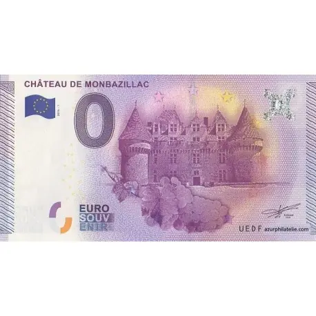 Billet souvenir - 24 - Château de Monbazillac - 2015 Nouvel Arrivage