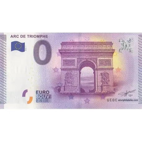 Billet souvenir - 75 - Arc de triomphe - 2015 Produit De Marque