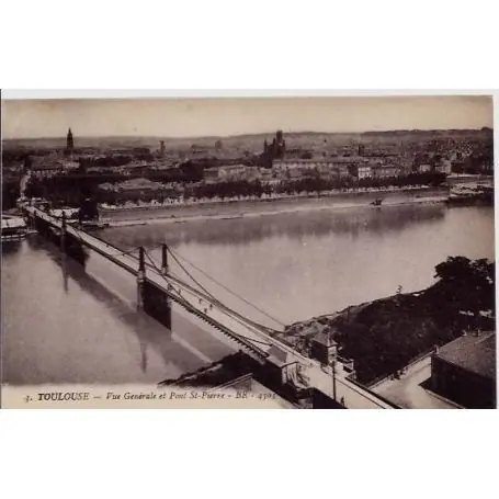Carte postale 31 - Toulouse - Vue generale et Pont St-Pierre - Non voyage - Dos divise Super Prix