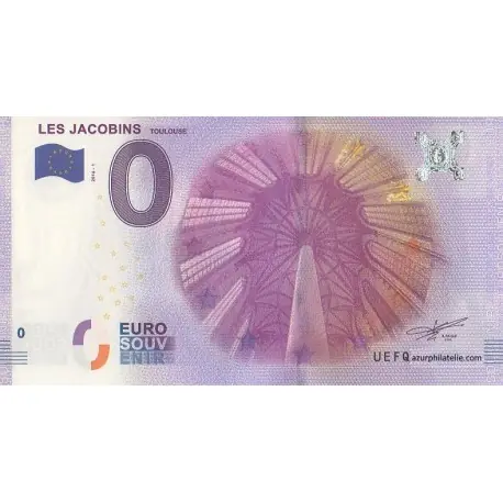 Billet souvenir - 31 - Les jacobins - Le Palmier des Jacobins - 2016 Satisfait Ou Remboursé