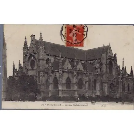 Promotion Carte postale 33 - Bordeaux - Eglise Saint-Michel - Voyage - Dos divise...