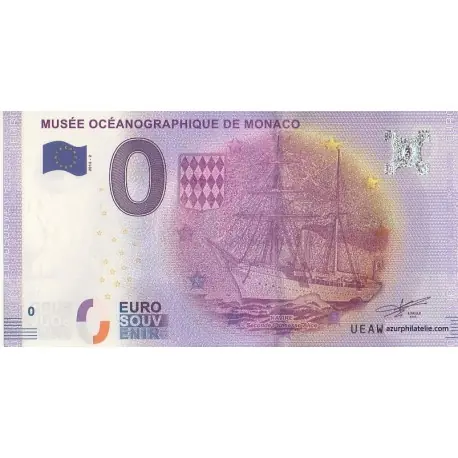 Billet souvenir - MC - Musée océanographique de Monaco - Navire seconde princesse Alice - 2016 Achetez Aujourd’hui